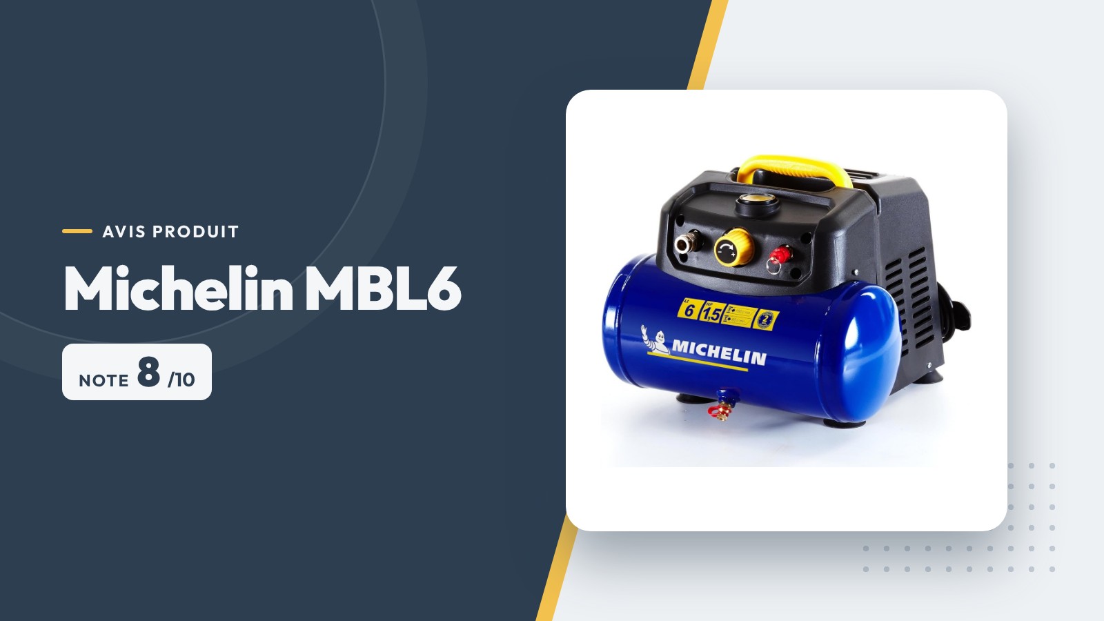 Compresseur Michelin MBL6 6L : avis complet et remplaçants