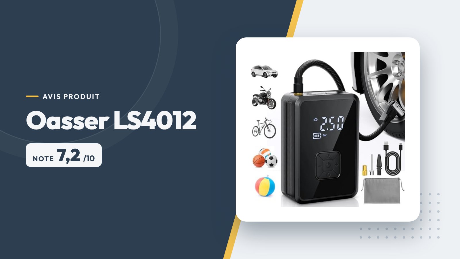 Gonfleur Oasser sans fil (LS4012) : notre avis